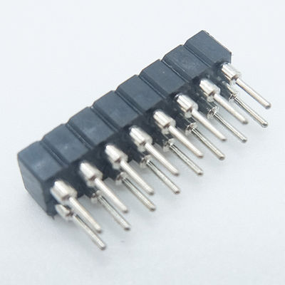 board to board connector double row machined female header 2.54mm pitch h=3.0/7.0mm round pin vertical through holedip