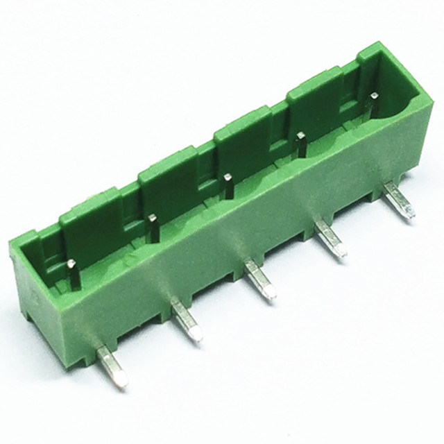term block hdr edg 3.81/5.00/5.08/7.62mm ptich header, male pins, shrouded (4 Side) right angel through hole