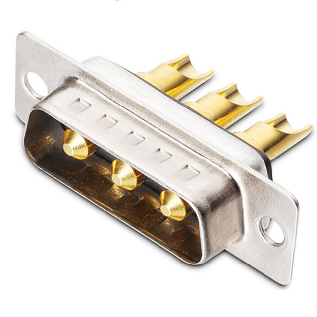 3w3 power D-SUB connectors combo hold on 10/20/30/40 amps type plug male pin solder for cable assembly